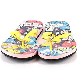 kate spade going places yellow multicolor flip flops 8 Medium